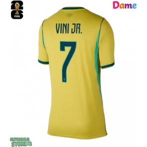Brasilien Vinicius Junior #7 Replika Hjemmebanetrøje Dame VM 2026 Kortærmet